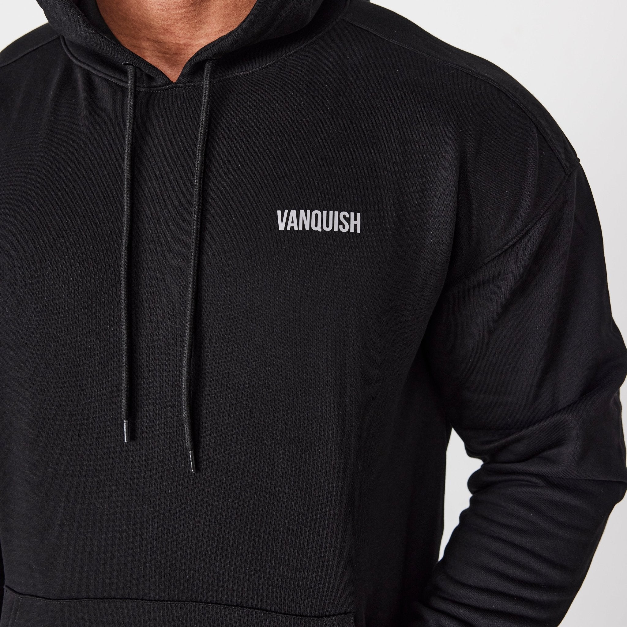 Vanquish Essential Black Oversized Pullover Hoodie - Image 3