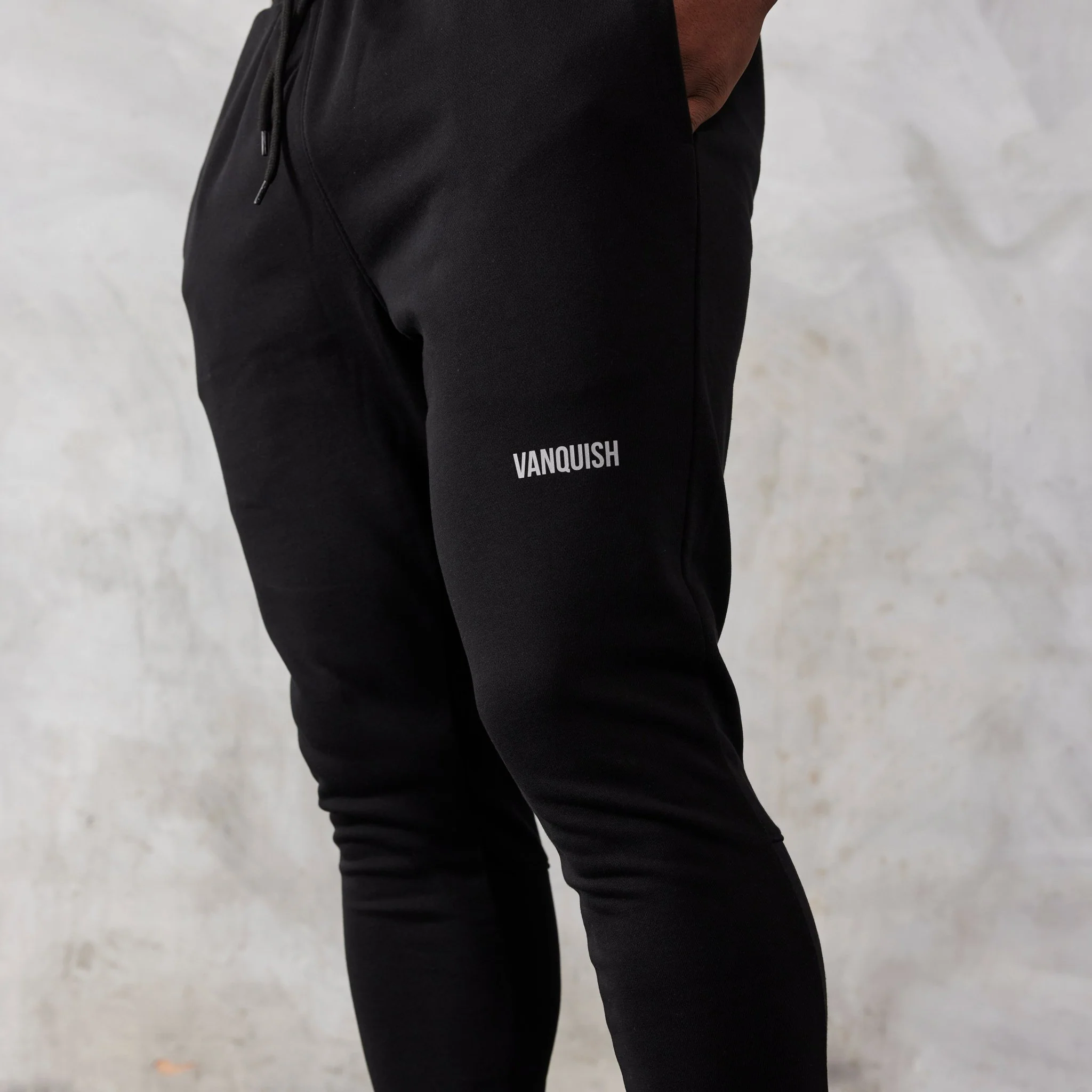 Vanquish Essential Black Tapered Fit Sweatpants - Image 6