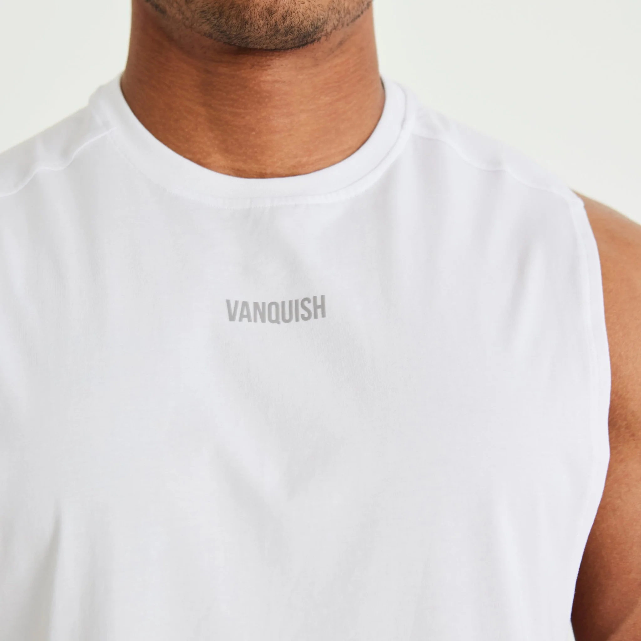 Vanquish Essential White Oversized Sleeveless T Shirt - Image 10