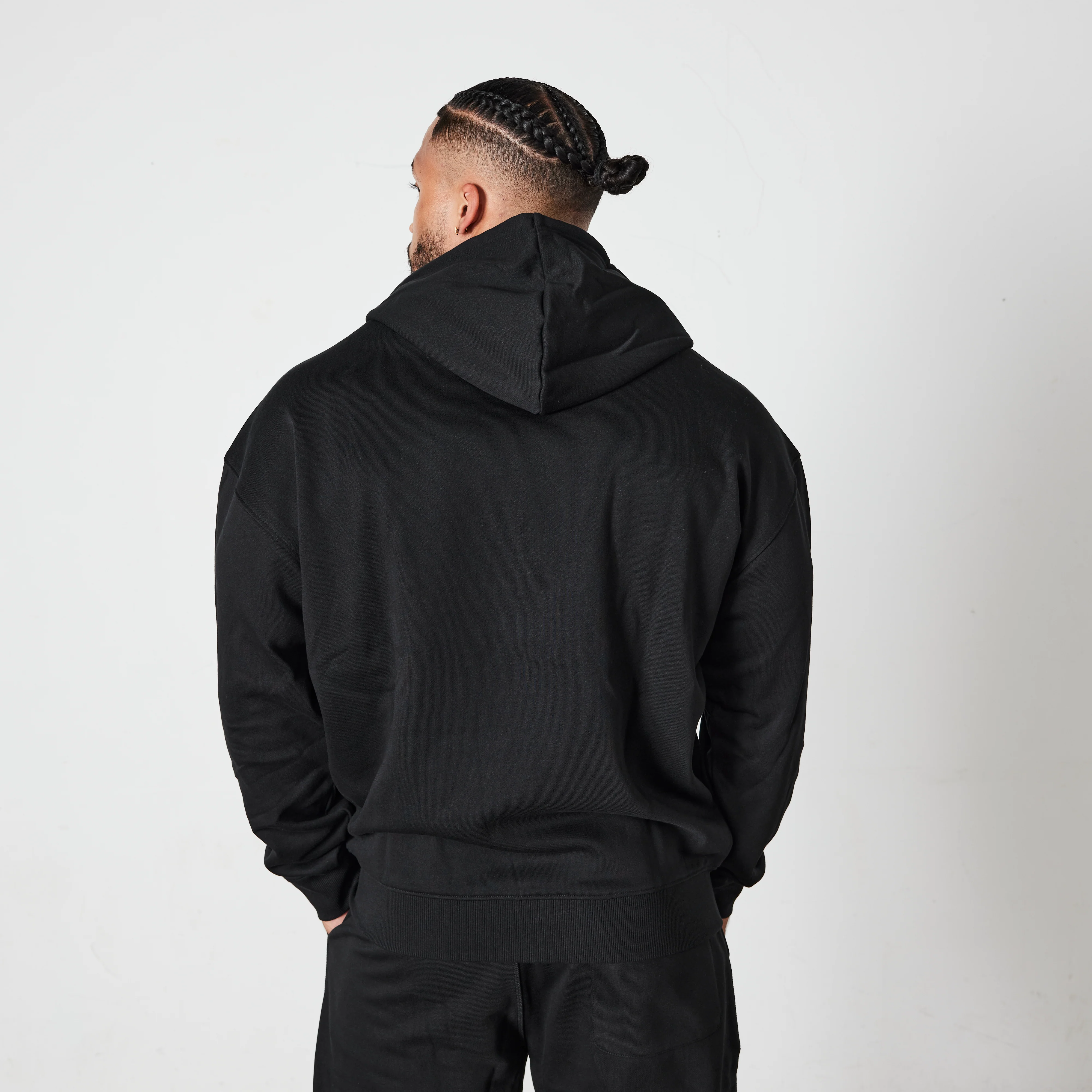 Vanquish Essential Black Oversized Full Zip Hoodie - Image 5