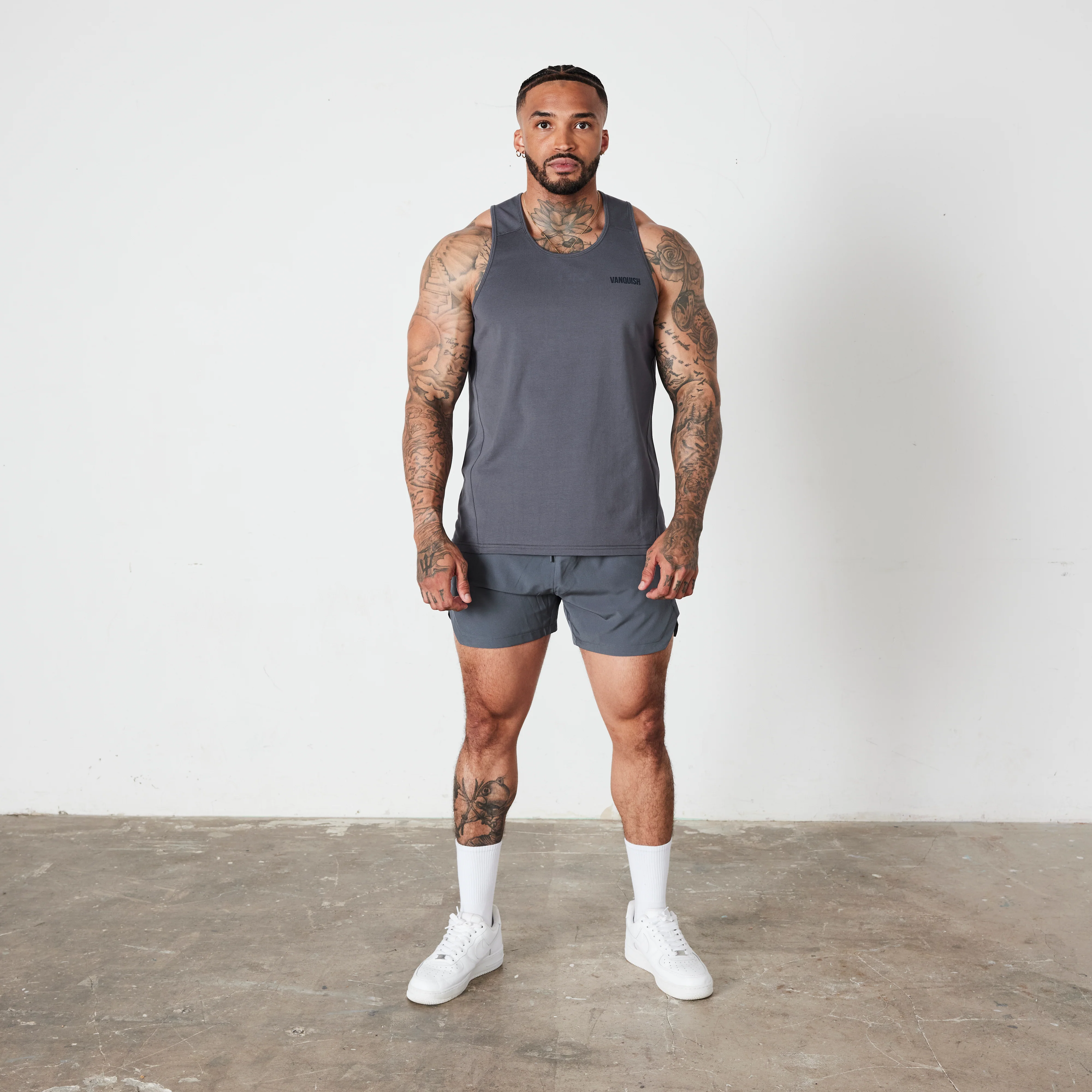 Vanquish Essential Denim Blue Regular Fit Tank Top - Image 5