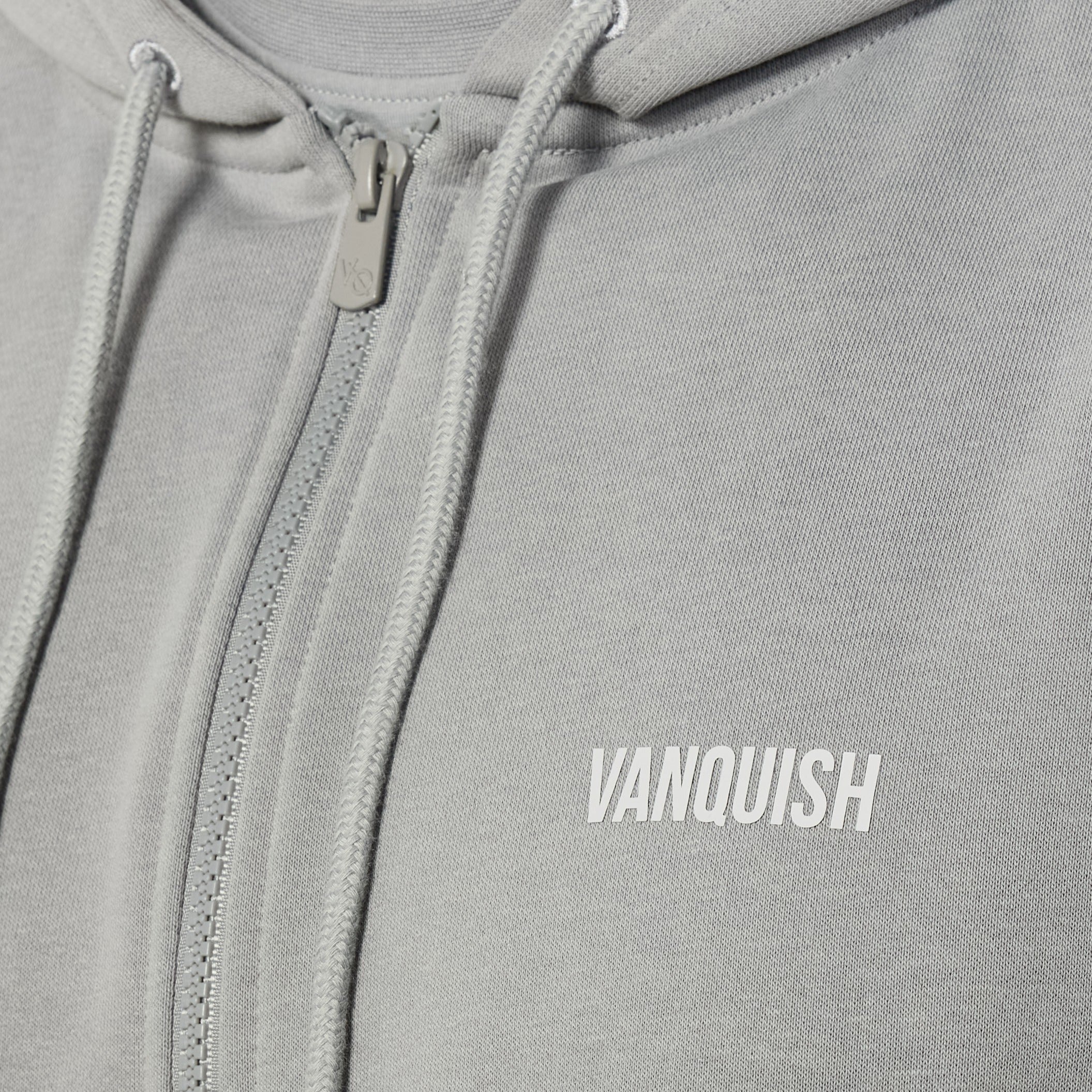 Vanquish Essential Steel Grey Oversized Full Zip Hoodie - Image 3